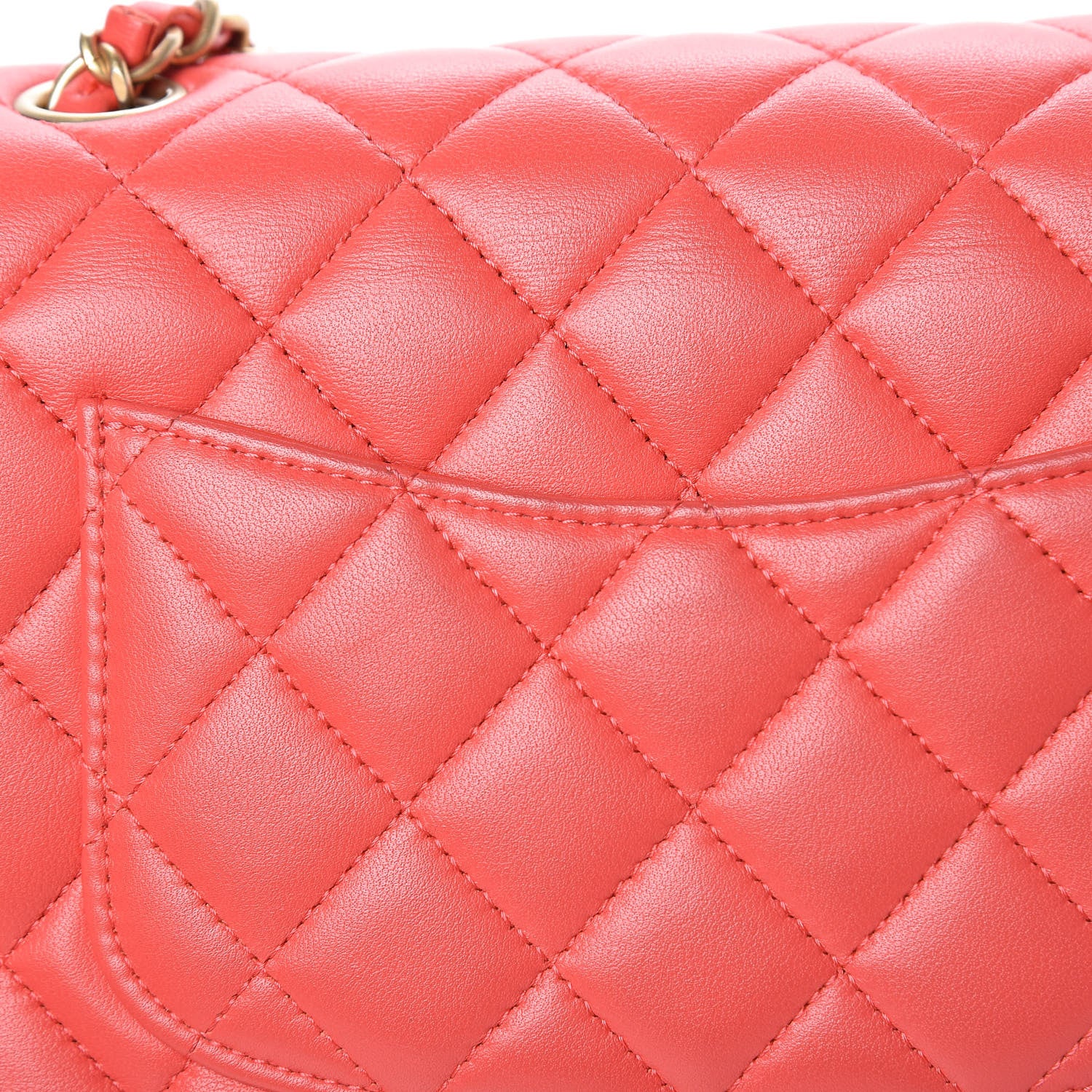 Chanel Lambskin Quilted Mini Rectangular Flap Red 14 of 18