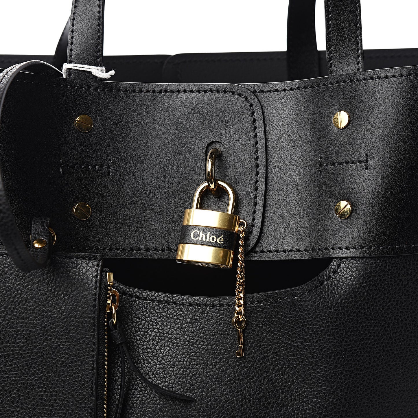 Smooth Grained Calfskin Medium Aby Tote Black