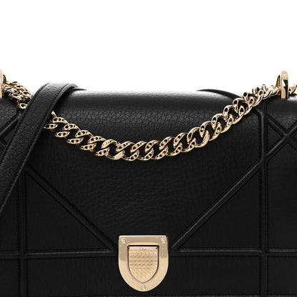 Christian Dior Grained Calfskin Medium Diorama Flap Bag Black 8 of 12