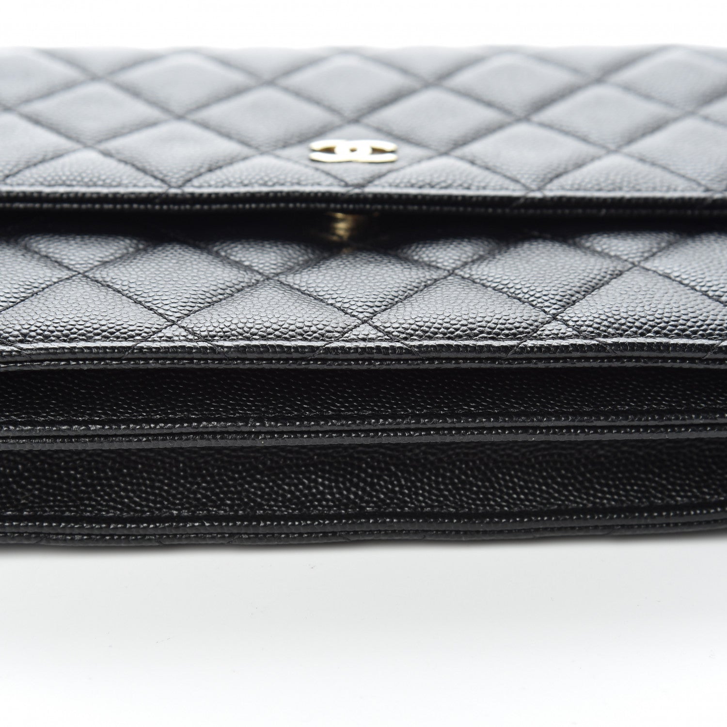 Chanel Caviar Quilted Square Wallet On Chain WOC Black 12 of 12