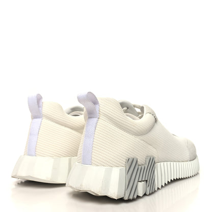 Hermes Goatskin Suede Mens Bouncing Sneakers 41 White 4 of 9