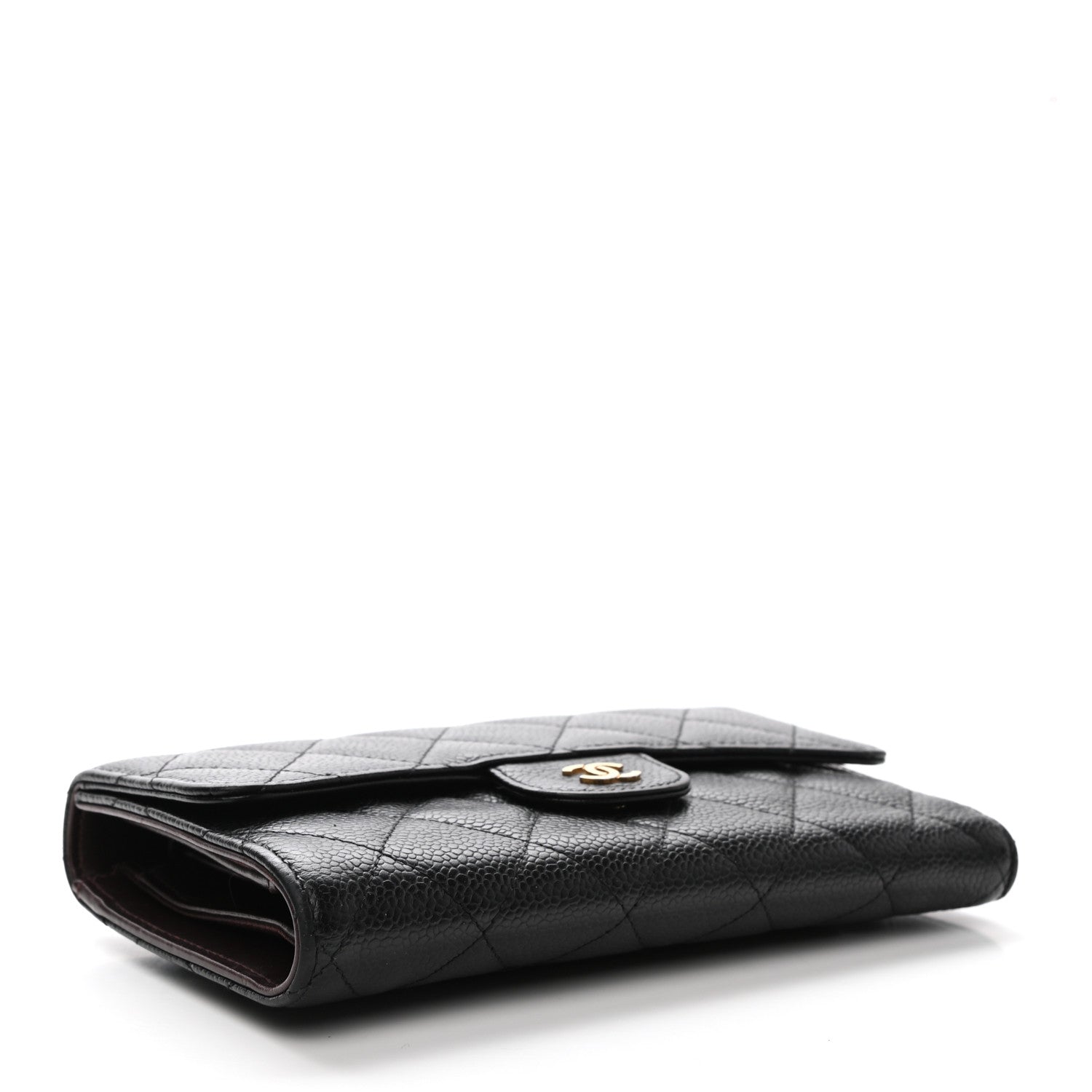 Chanel Caviar Quilted Large Flap Wallet Black 4 of 10