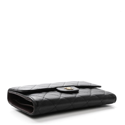 Chanel Caviar Quilted Large Flap Wallet Black 4 of 10