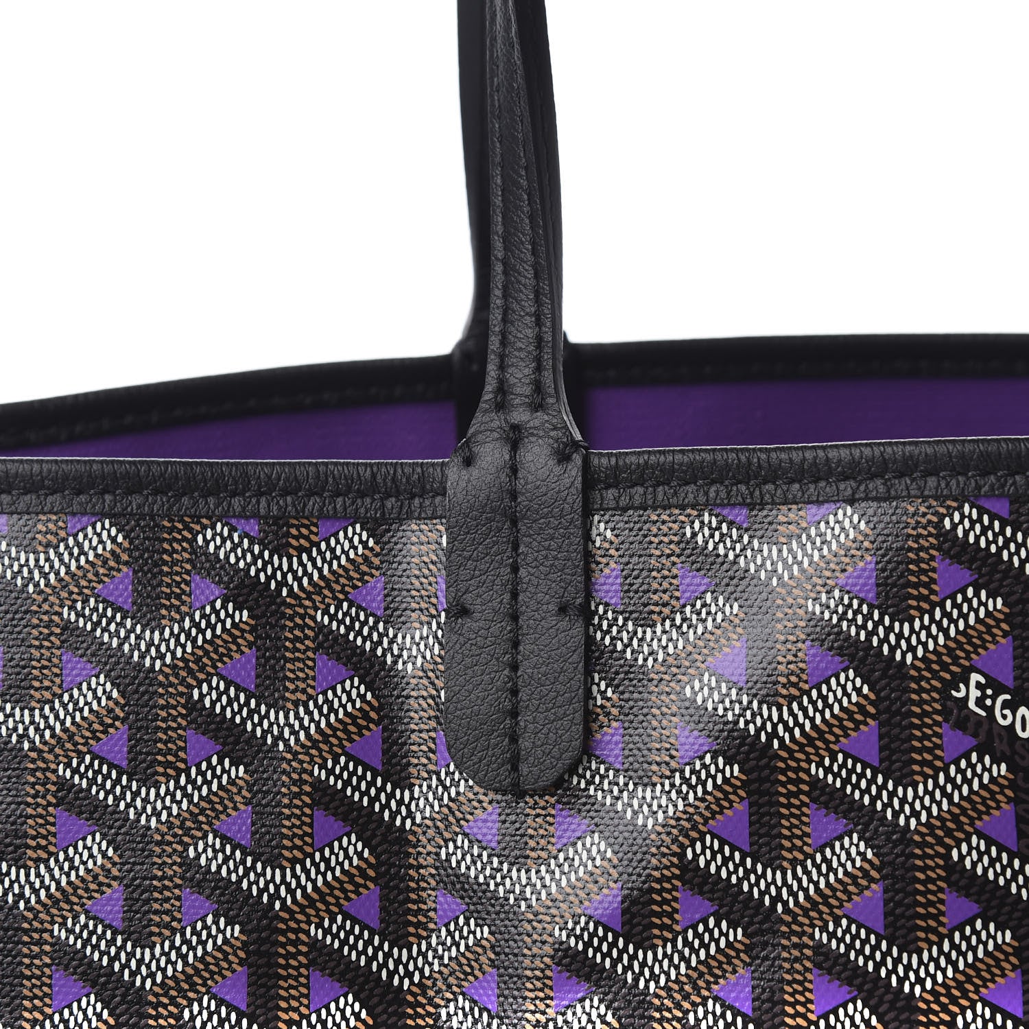 Goyard Goyardine Saint Louis Claire Voie PM Black Violet 9 of 9