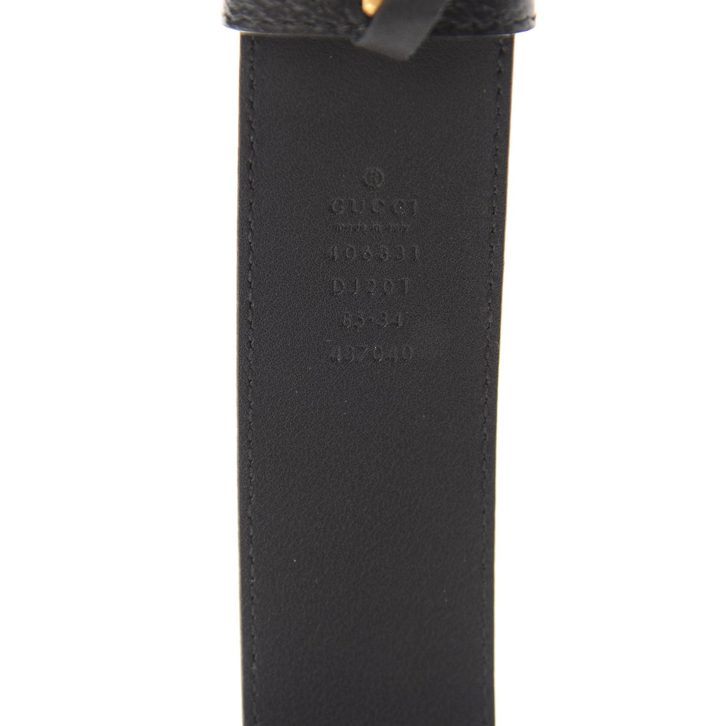 Textured Calfskin Double G 40mm Belt 85 34 Black