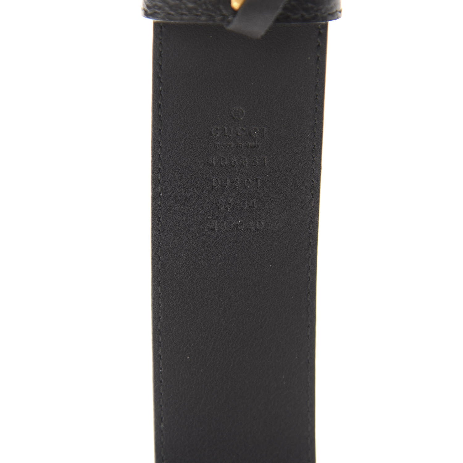 Gucci Textured Calfskin Double G 40mm Belt 85 34 Black 4 of 4