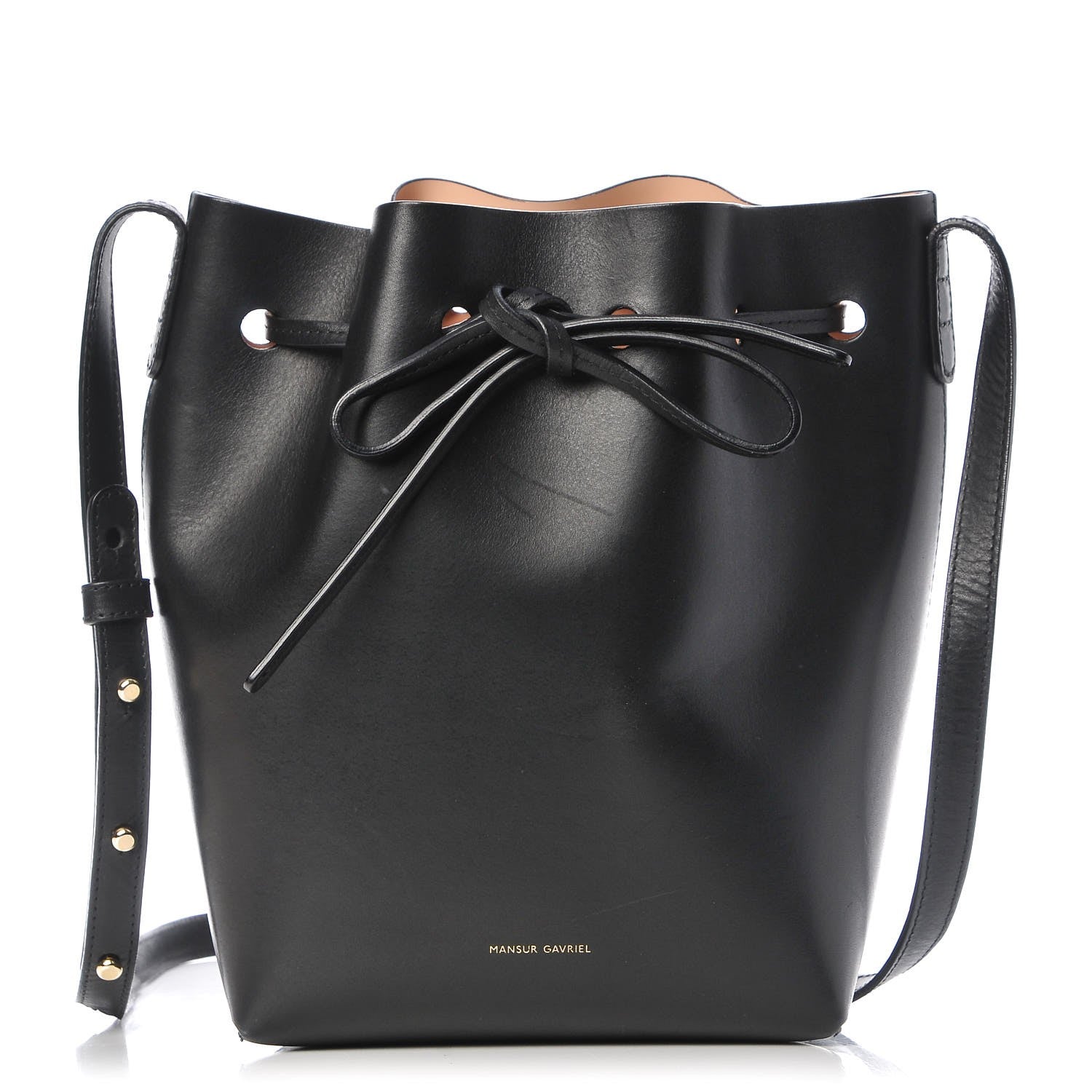 Mansur Gavriel Calfskin Mini Bucket Bag Black 1 of 11