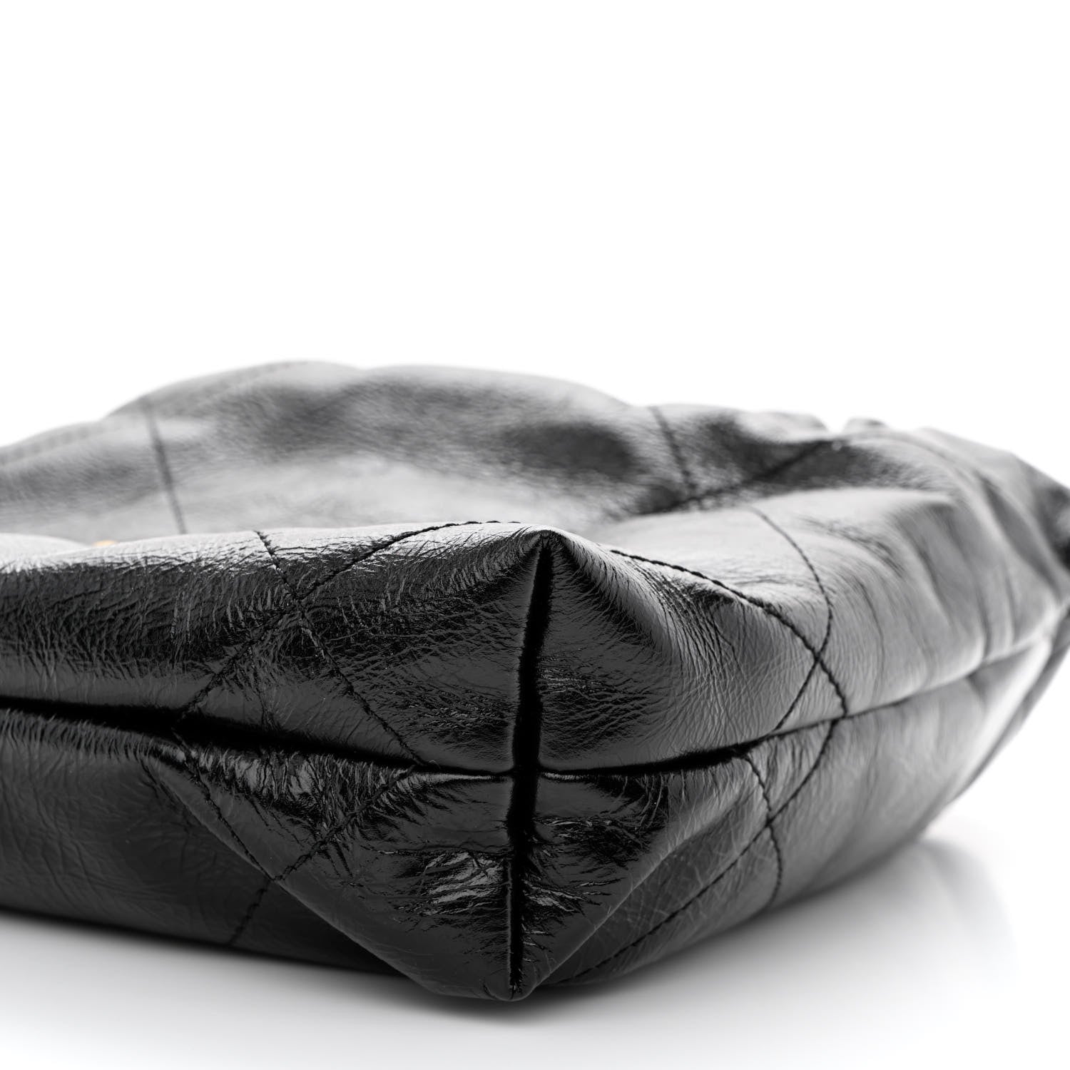 Chanel Shiny Crumpled Calfskin Quilted Pearl Mini Chanel 22 Black 10 of 11