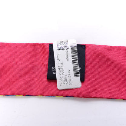 Hermes Silk Plumetis Twilly Rose 3 of 3
