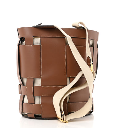 Burberry Smooth Calfskin Small Foster Bucket Bag Tan 3 of 15