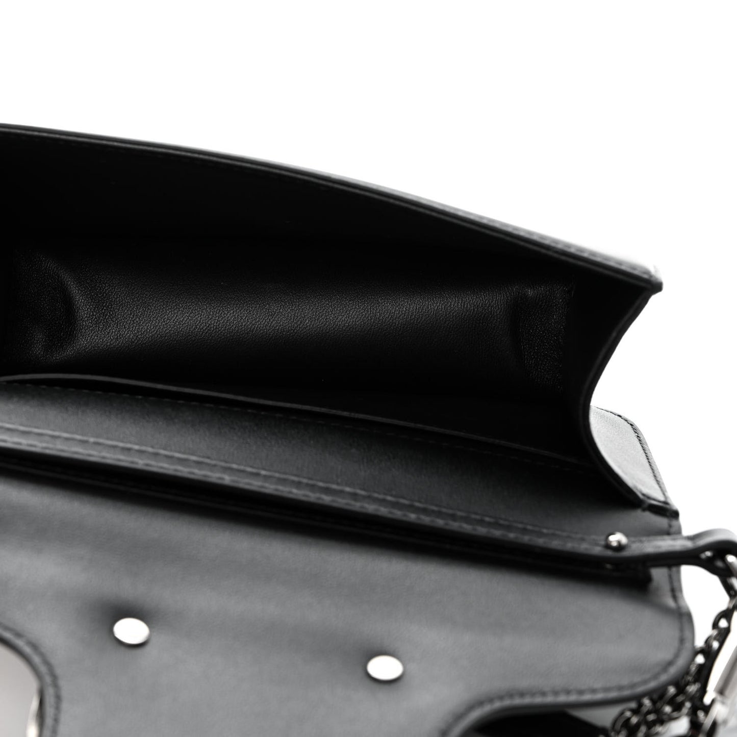 Calfskin Crystal Vlogo Small Loco Shoulder Bag Black