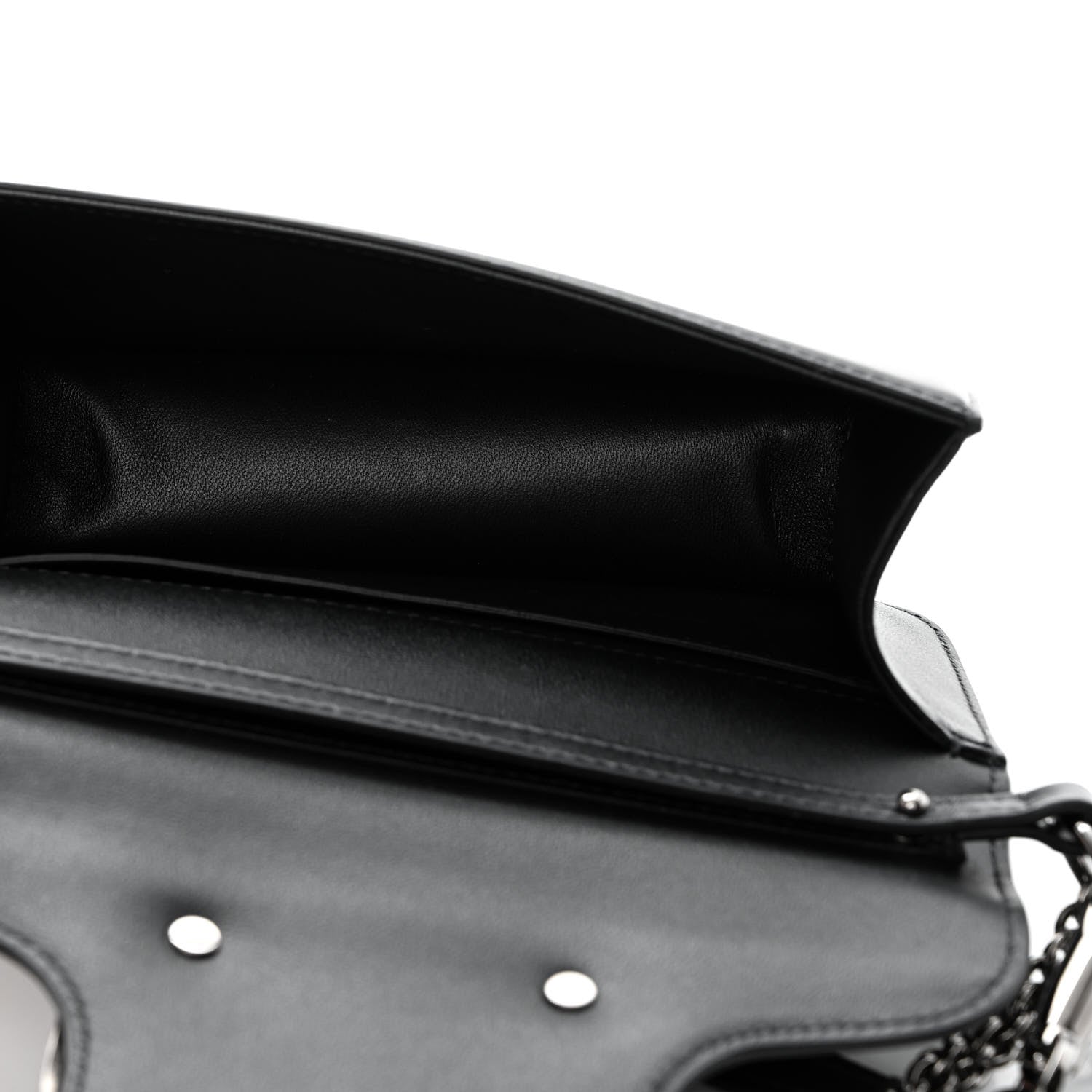 Valentino Garavani Calfskin Crystal Vlogo Small Loco Shoulder Bag Black 5 of 9