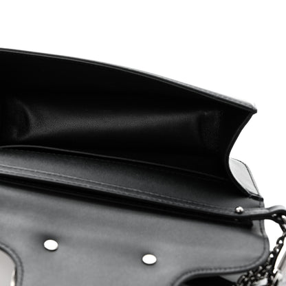 Valentino Garavani Calfskin Crystal Vlogo Small Loco Shoulder Bag Black 5 of 9