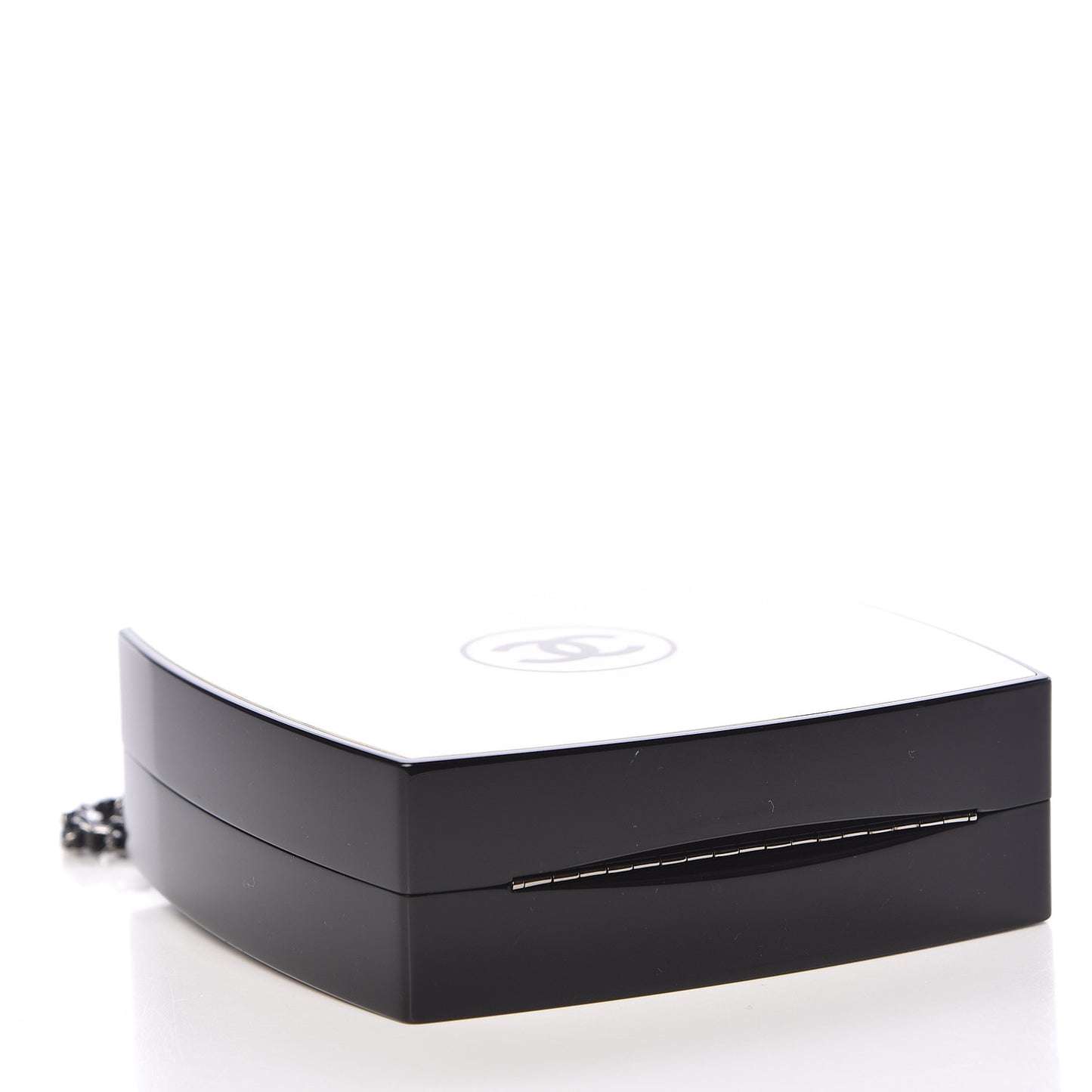 Plexiglass Compact Box Clutch Black Ivory