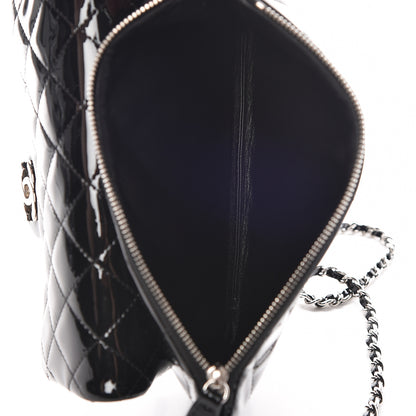 Chanel Patent Calfskin Quilted Daily Zip Crossbody Bag Black 8 of 10