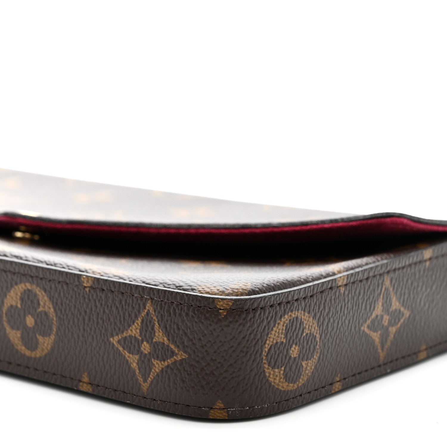 Louis Vuitton Monogram Pochette Felicie Chain Wallet Fuchsia 11 of 13