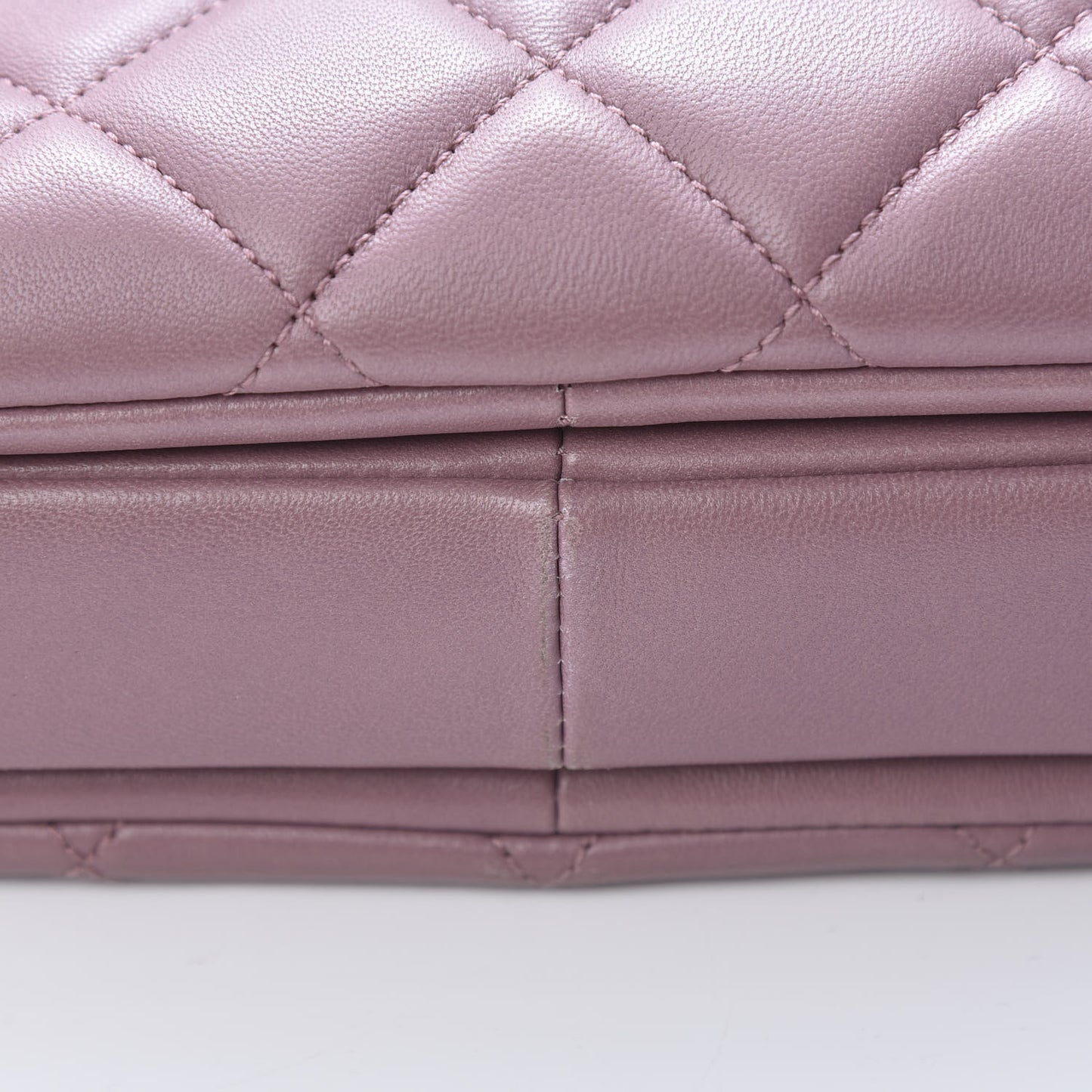 Lambskin Quilted Small Trendy CC Flap Dual Handle Bag Light Purple