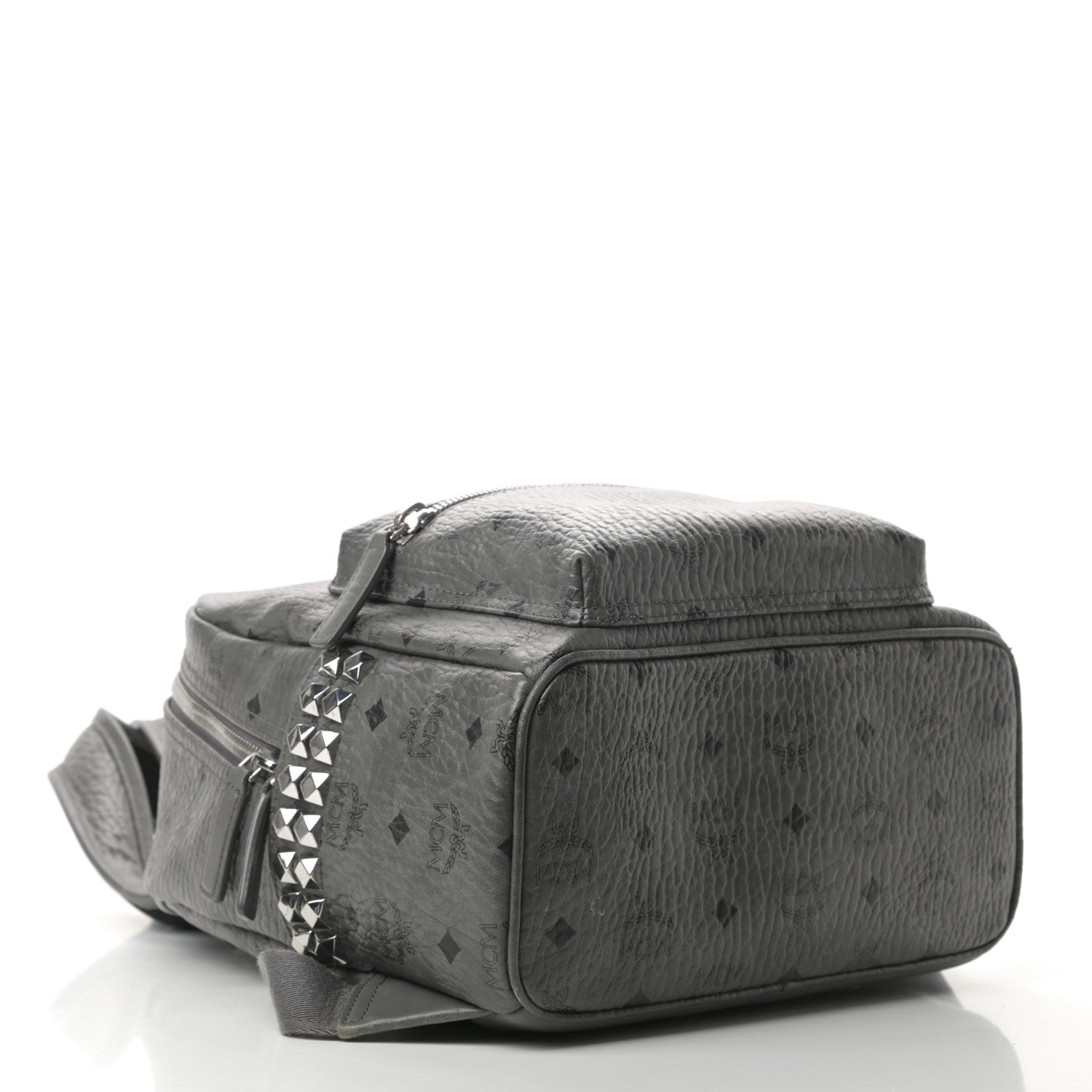 MCM Visetos Small Side Stud Stark Backpack Phantom Grey 4 of 14