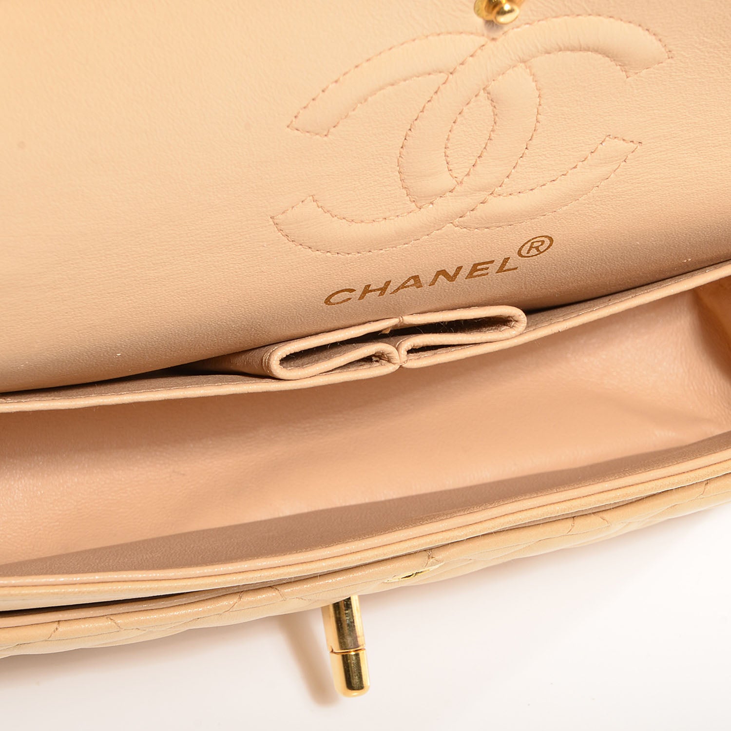 Chanel Lambskin Small Double Flap Beige 5 of 9