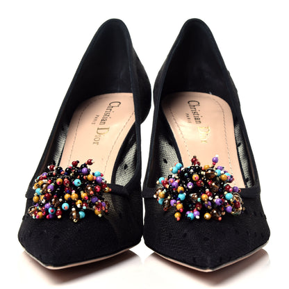Christian Dior Grosgrain Plumetis Dior Blossom Pump 39 Black 2 of 13