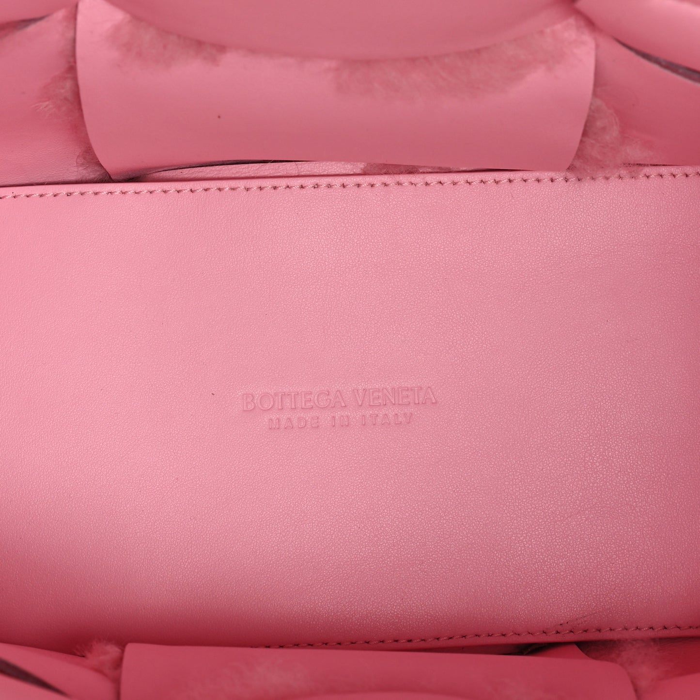 Shearling Small Intrecciato Arco Tote Popsicle