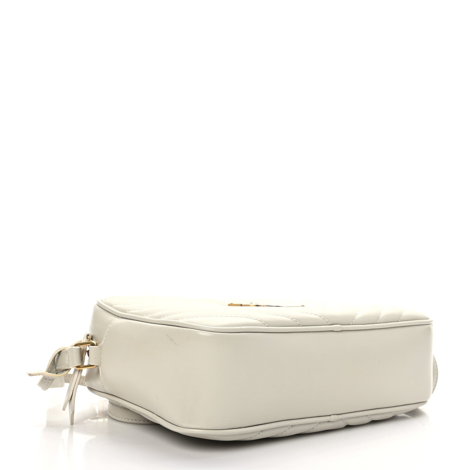 Saint Laurent Calfskin Matelasse Monogram Lou Camera Bag Blanc Vintage 4 of 8