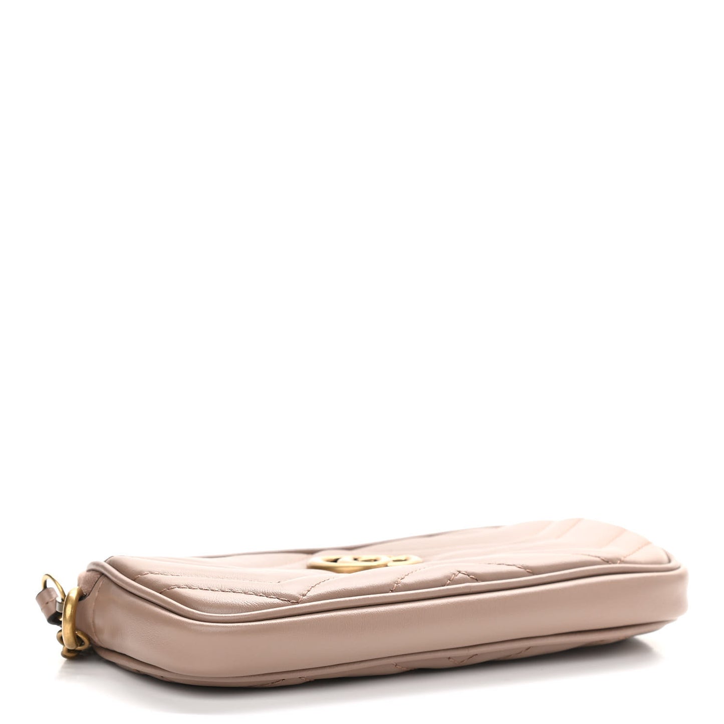 Calfskin Matelasse Mini GG Marmont Chain Crossbody Bag Porcelain Rose