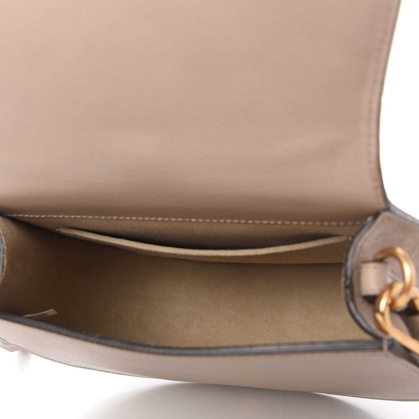 Calfskin Suede Medium Nile Bracelet Bag Motty Grey