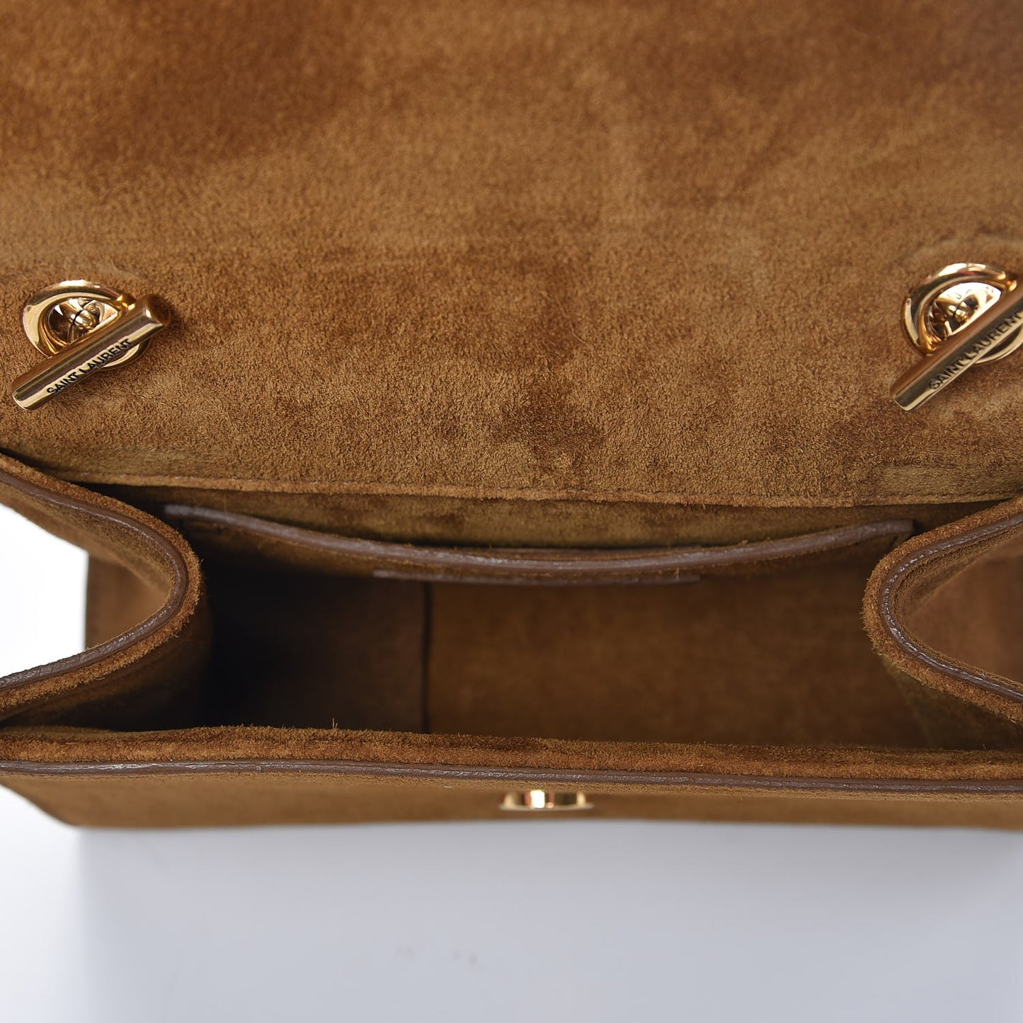 Suede Fringe Baby Monogram Satchel Light Ocre