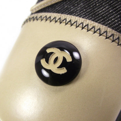 Chanel Leather Denim Slides 8 7 of 7