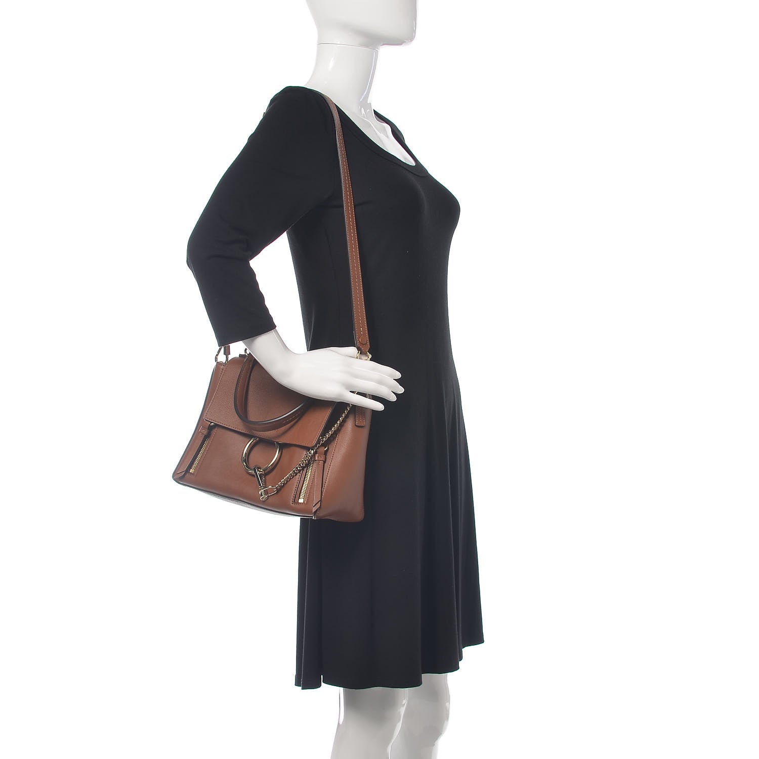 Chloe Calfskin Small Faye Day Shoulder Bag Tan 2 of 13
