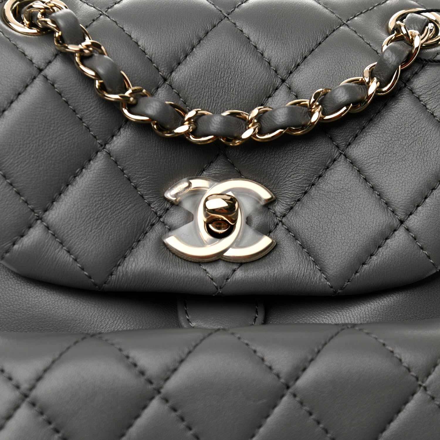 Chanel Lambskin Quilted Small Duma Drawstring Backpack Grey 7 of 11