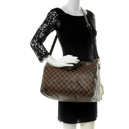 Louis Vuitton Damier Ebene Speedy Bandouliere 35 2 of 8