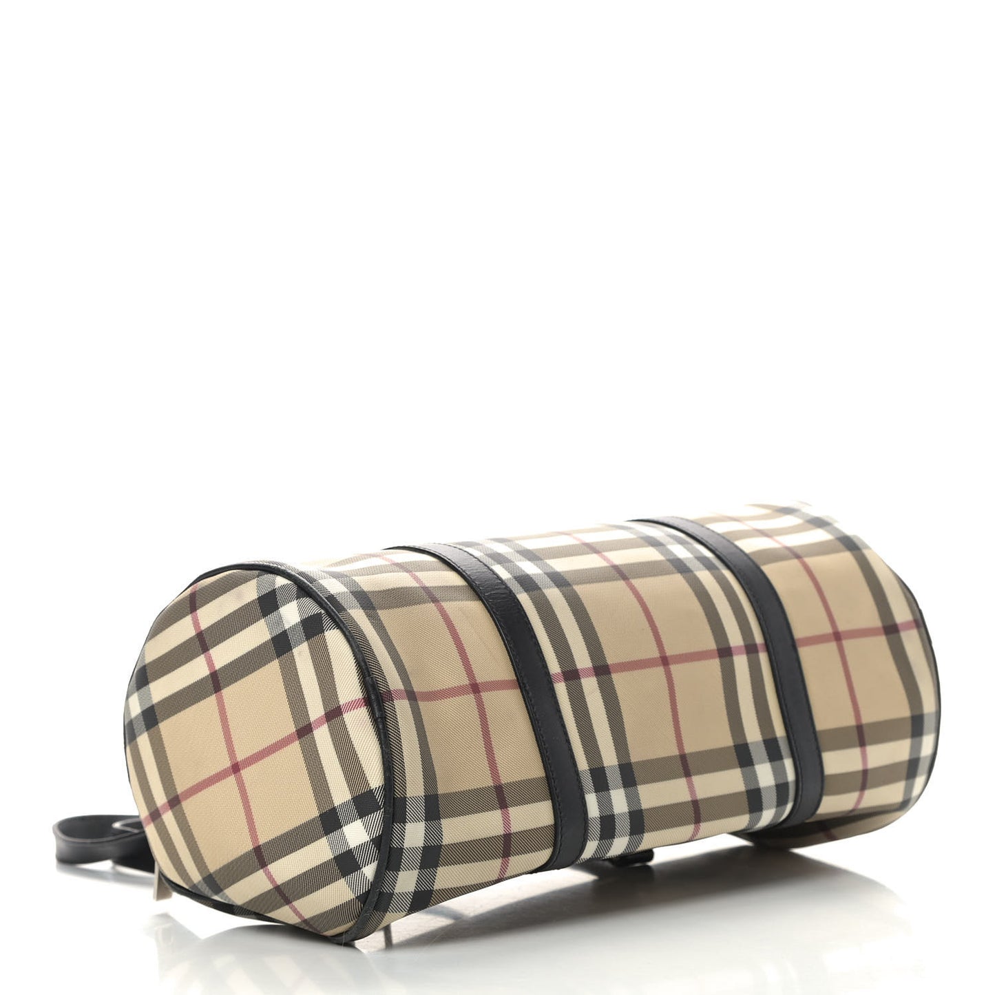 House Check Barrel Bag Black
