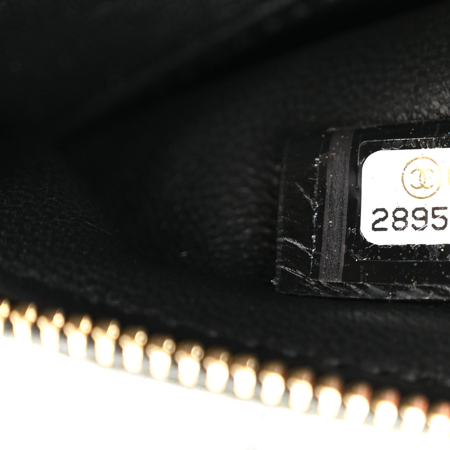 Shiny Crumpled Calfskin Large 31 Pouch Black