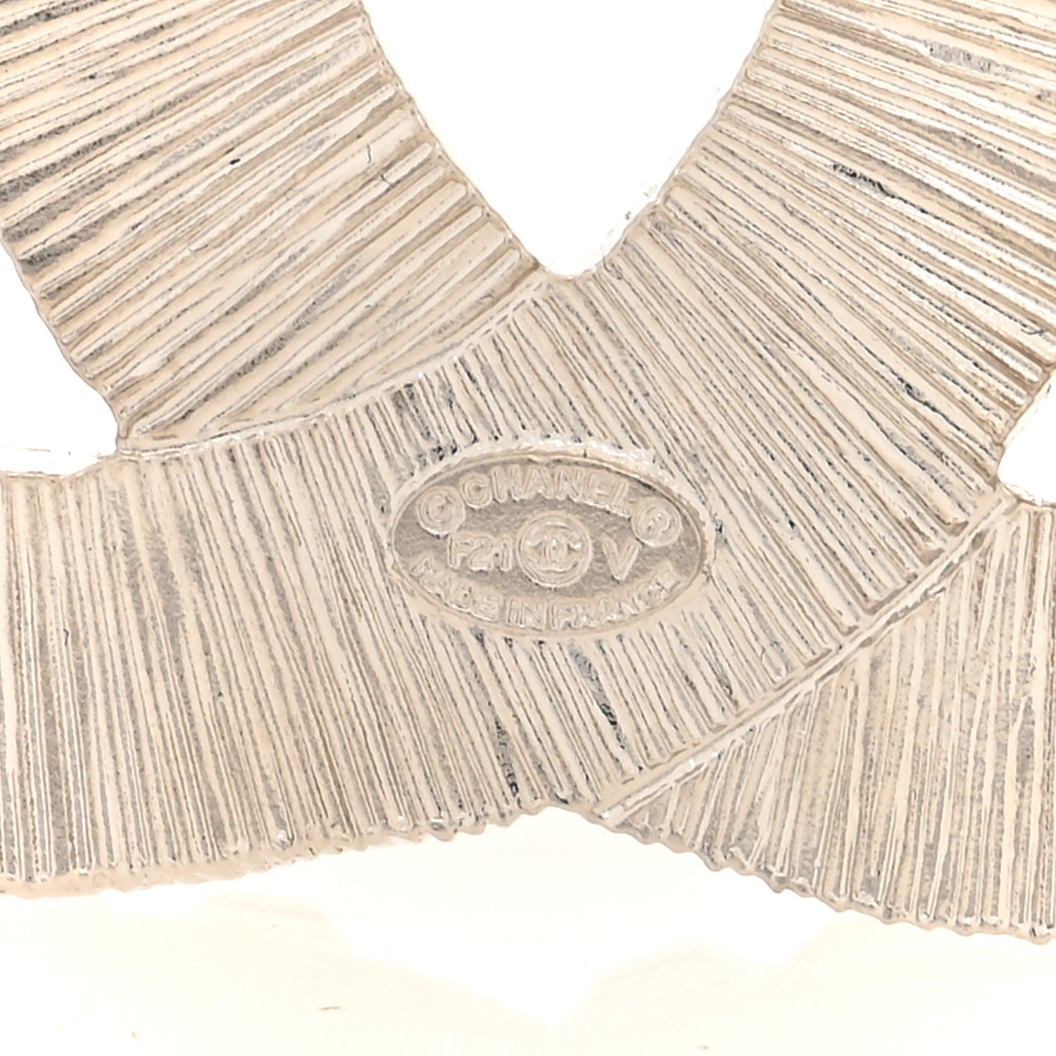 Chanel Baguette Crystal CC Brooch Silver 3 of 4