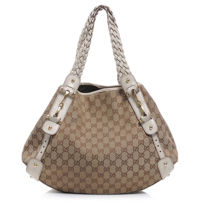 Gucci Monogram Pelham Medium Shoulder Bag White 1 of 9