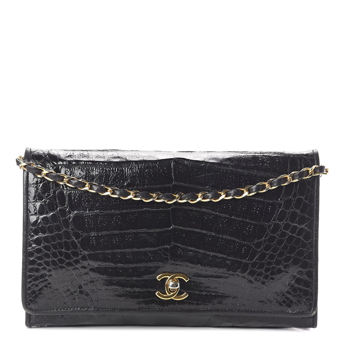 Alligator Medium Flap Black