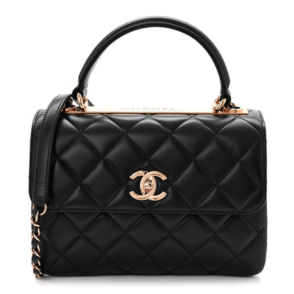 Chanel Lambskin Quilted Small Trendy CC Dual Handle Flap Bag Black 1 of 10