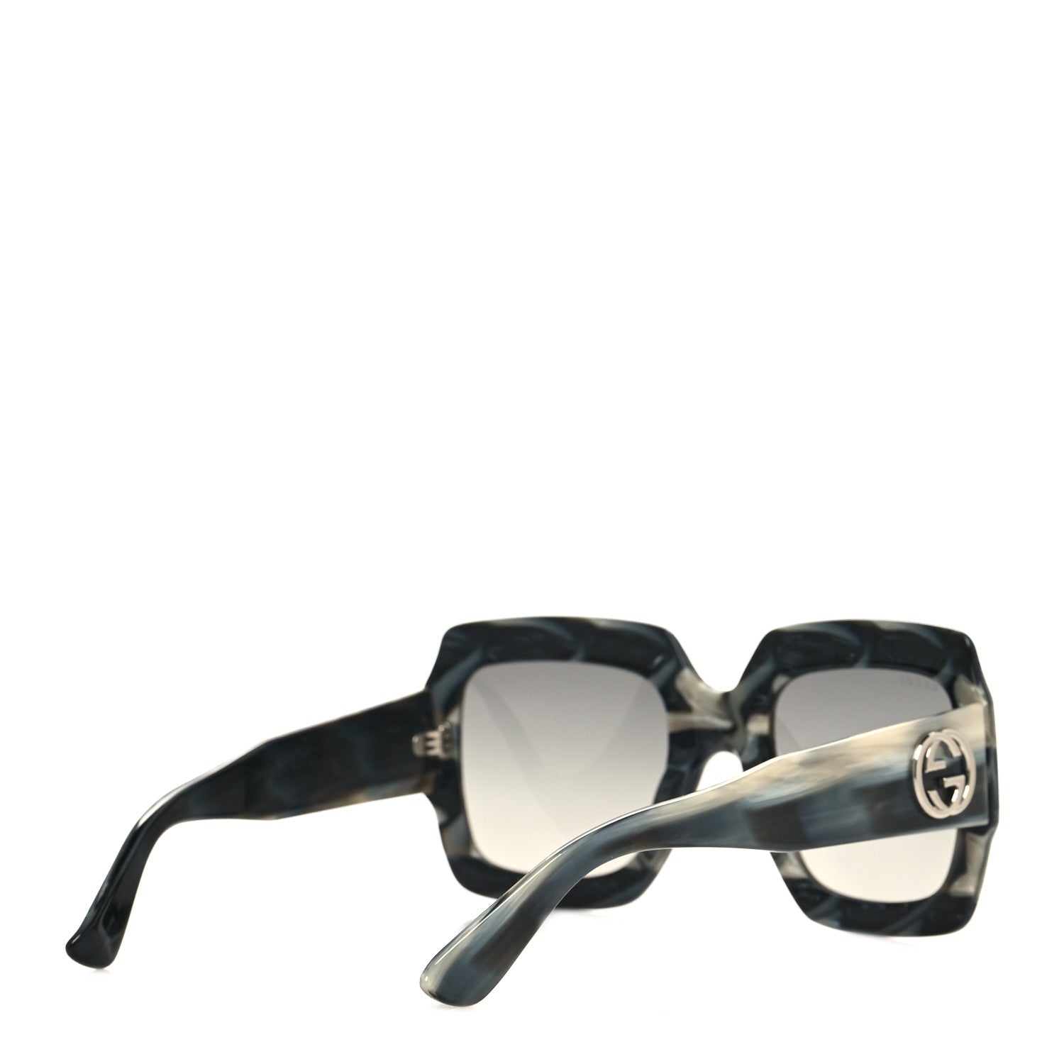 Gucci Crystal Square Frame Sunglasses GG0048S Grey 4 of 8