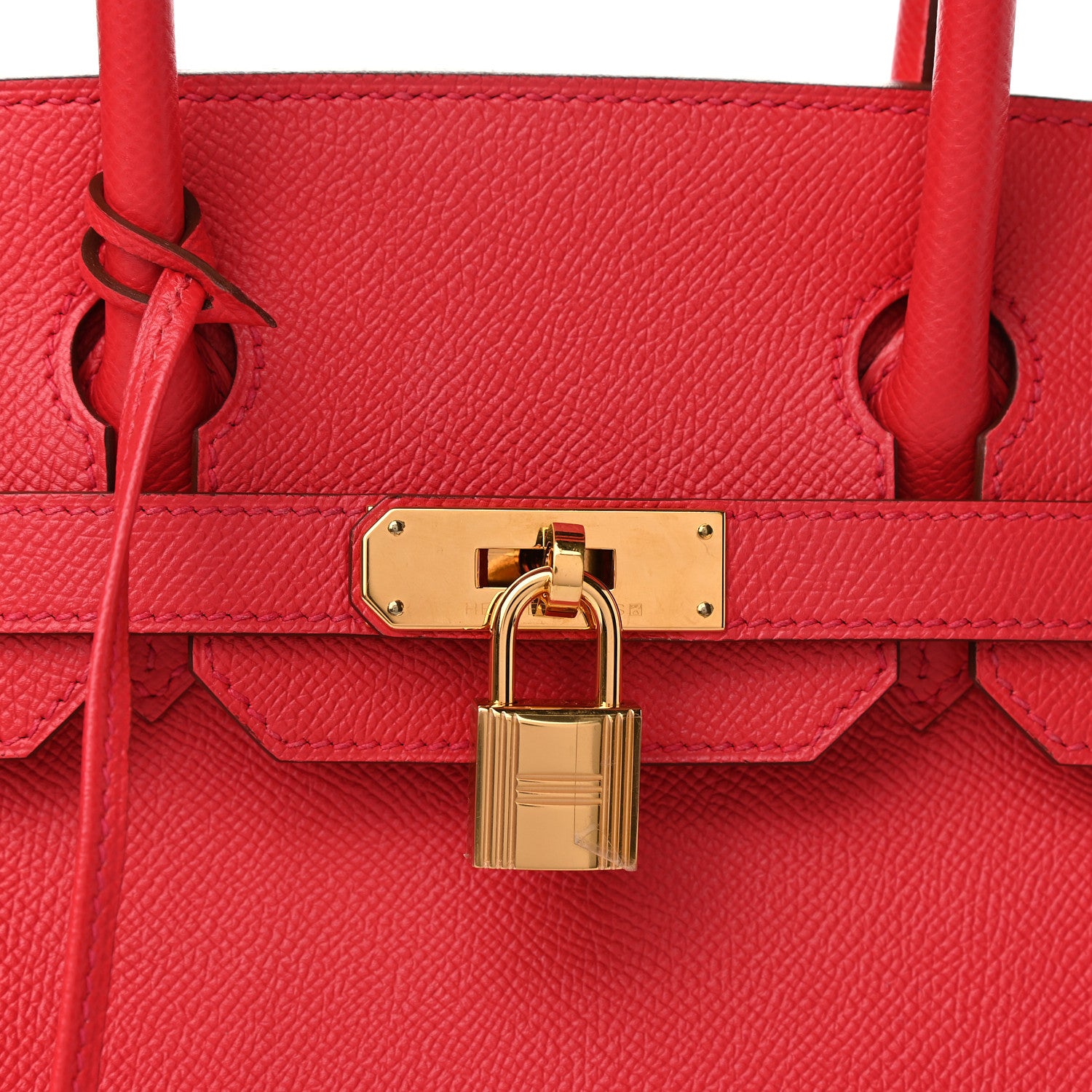 Hermes Epsom Horseshoe Birkin 30 Rouge Casaque Rose Confetti 6 of 10