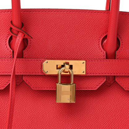 Hermes Epsom Horseshoe Birkin 30 Rouge Casaque Rose Confetti 6 of 10