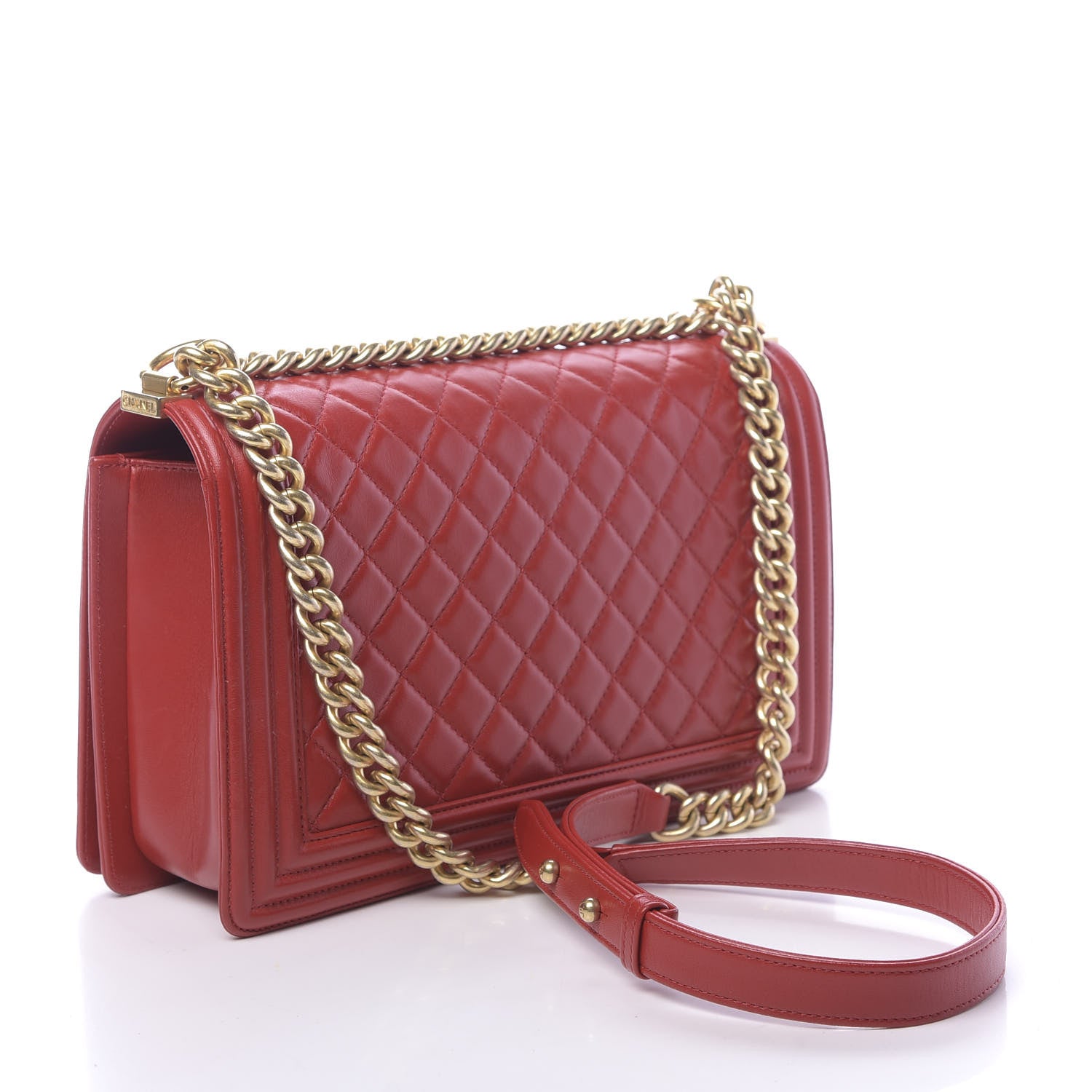 Chanel Lambskin Quilted New Medium Boy Flap Red 3 of 14