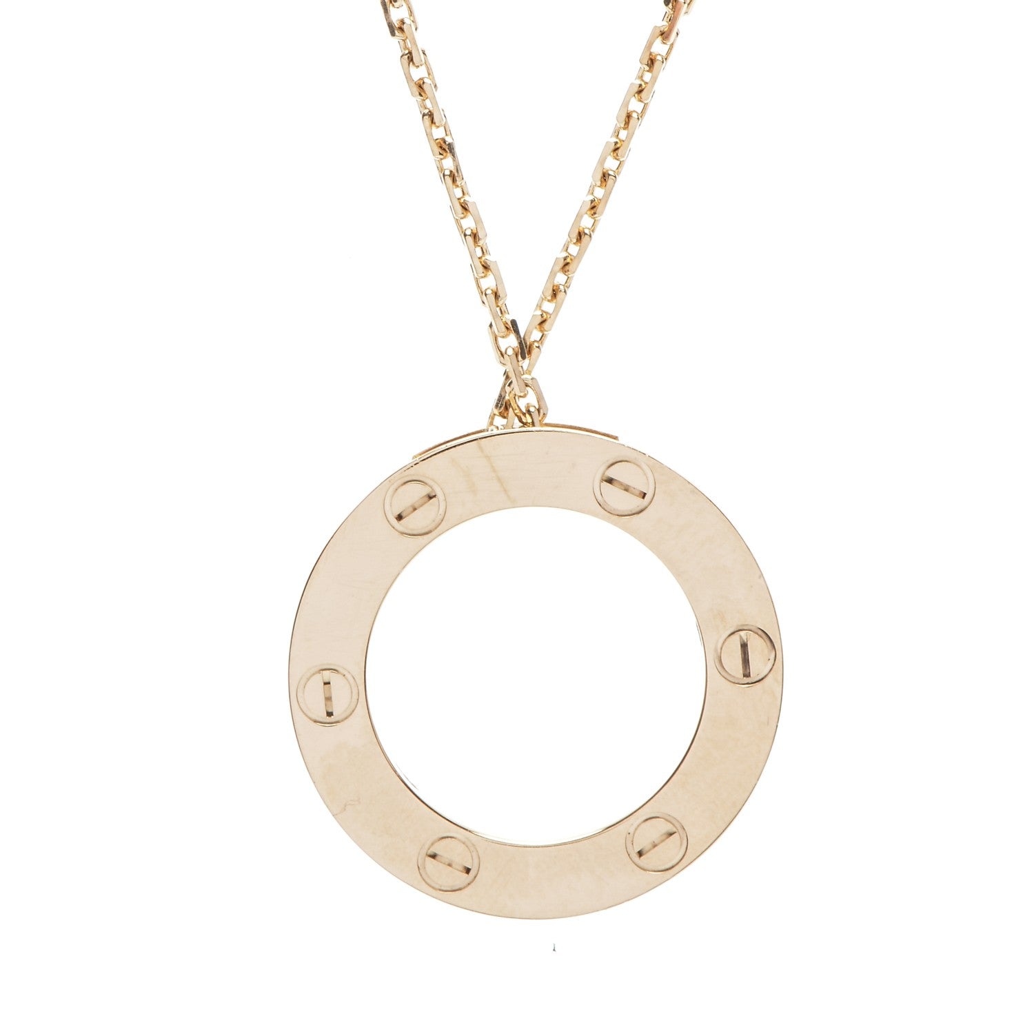 Cartier 18K Yellow Gold LOVE Pendant Necklace 5 of 8