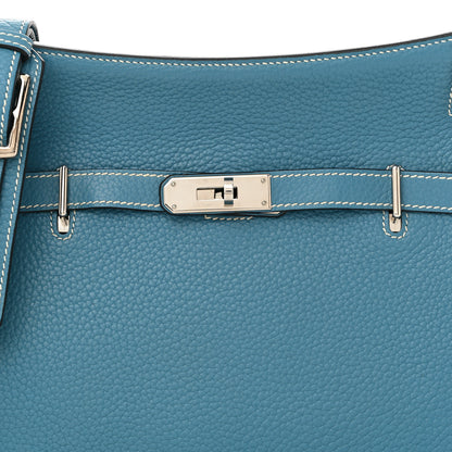 Hermes Taurillon Clemence Jypsiere 28 Blue Jean 8 of 10