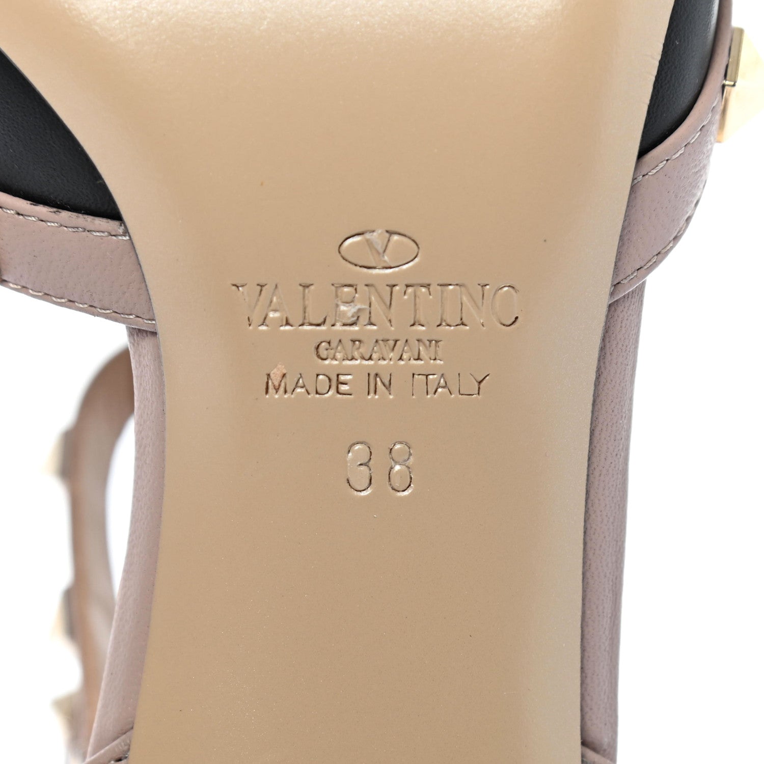 Valentino Garavani Calfskin Nappa Rockstud Ankle Strap 65mm Pumps 38 Black Poudre 6 of 9