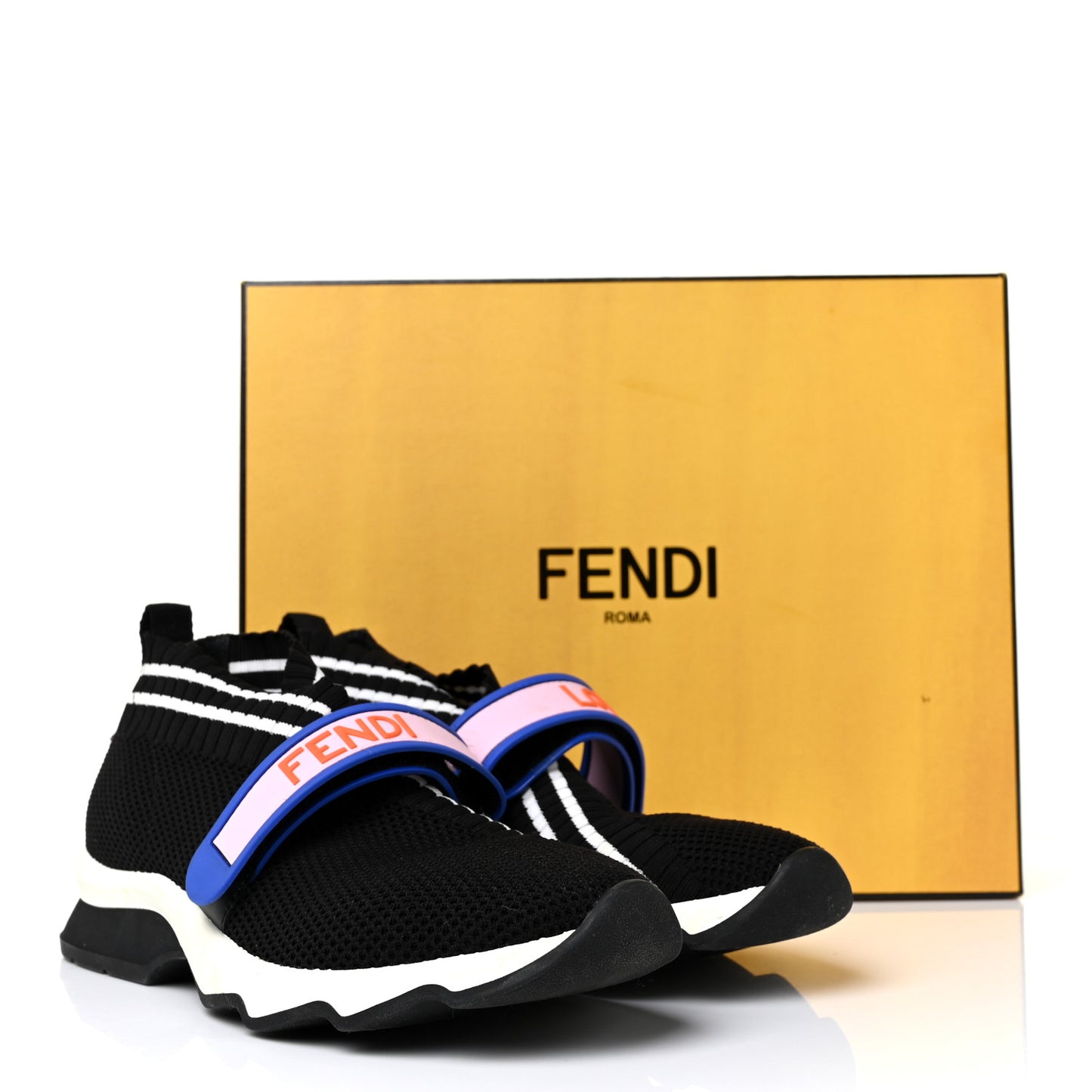 Stretch Yarn Stiff Band Rockoko Sneakers 36.5 Black