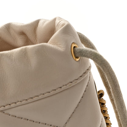 Gucci Calfskin Matelasse Mini GG Marmont 2.0 Bucket Bag White 12 of 13