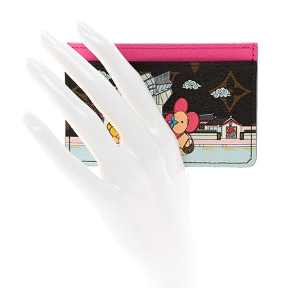Louis Vuitton Monogram 2022 Christmas Animation Seoul Cardholder Fuchsia 2 of 6