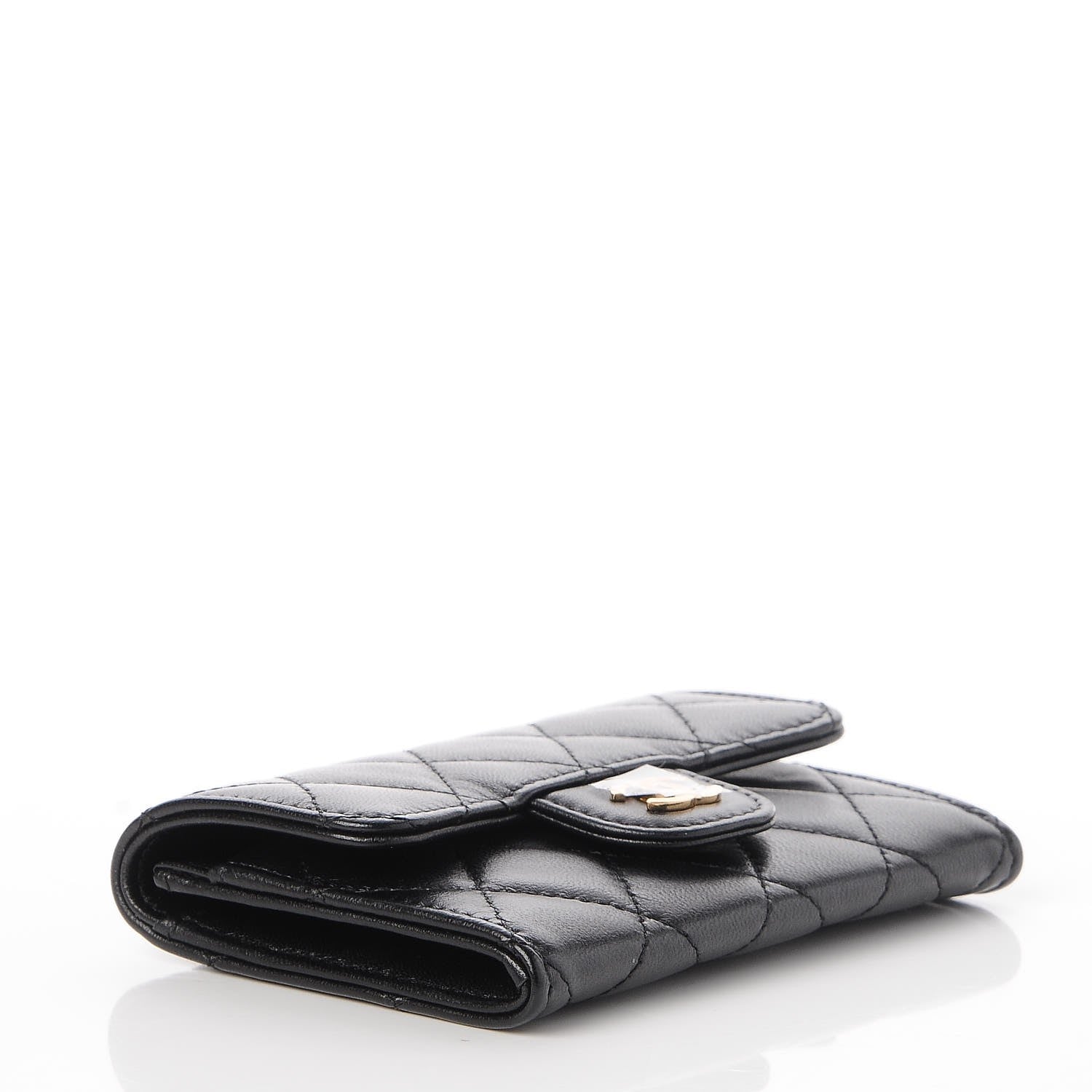 Chanel Lambskin Quilted Flap Card Holder Black 4 of 8
